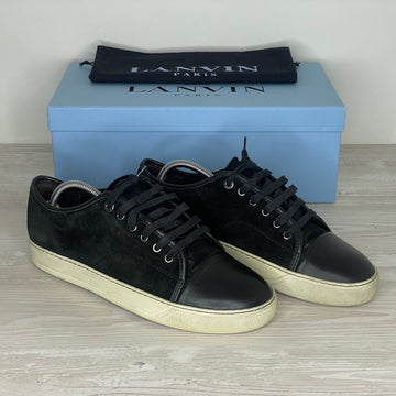 Lanvin Sneakers, 'Sort Ruskind' Mat Toe (42)