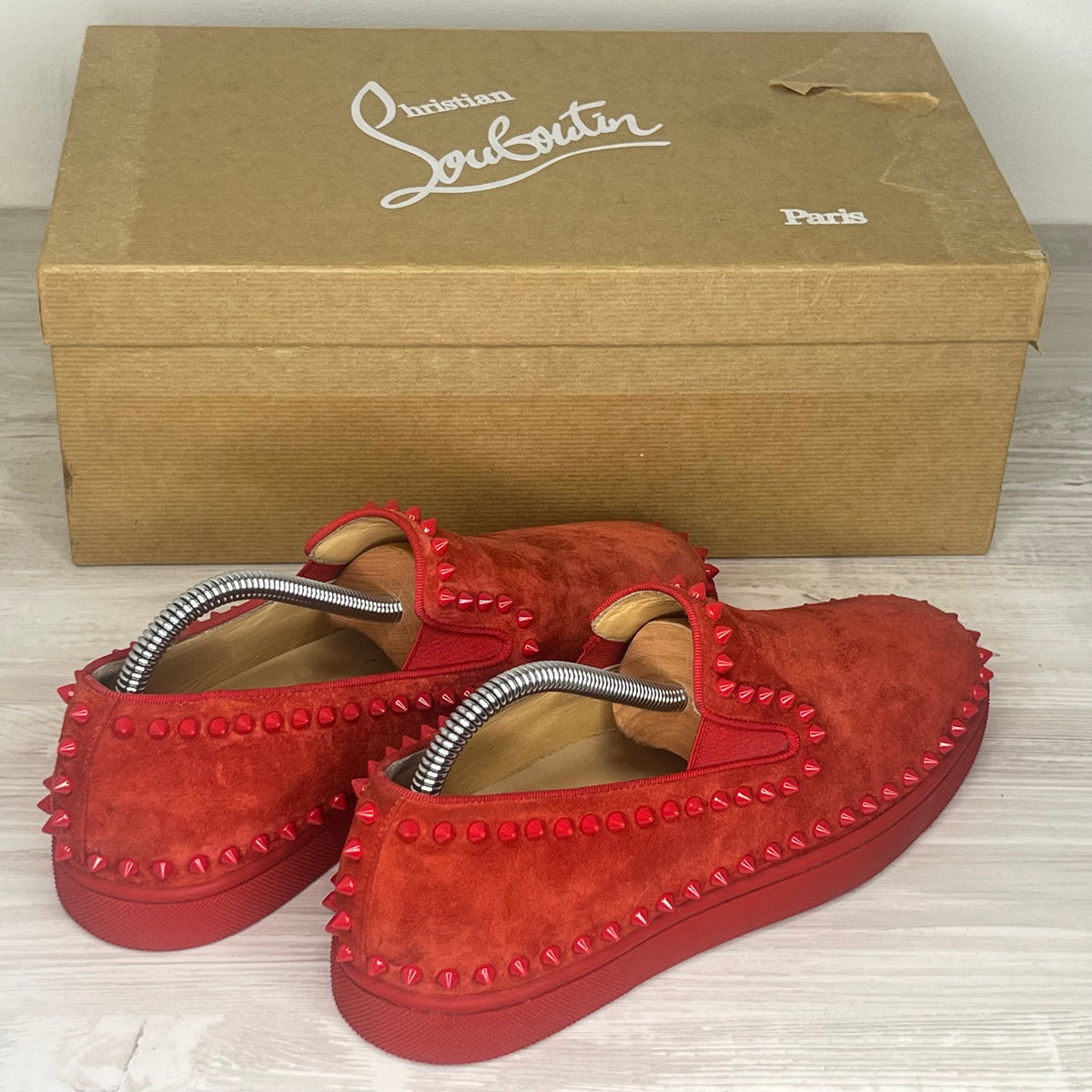 Christian Louboutin Pik Boat, Herre 'Red' (40)