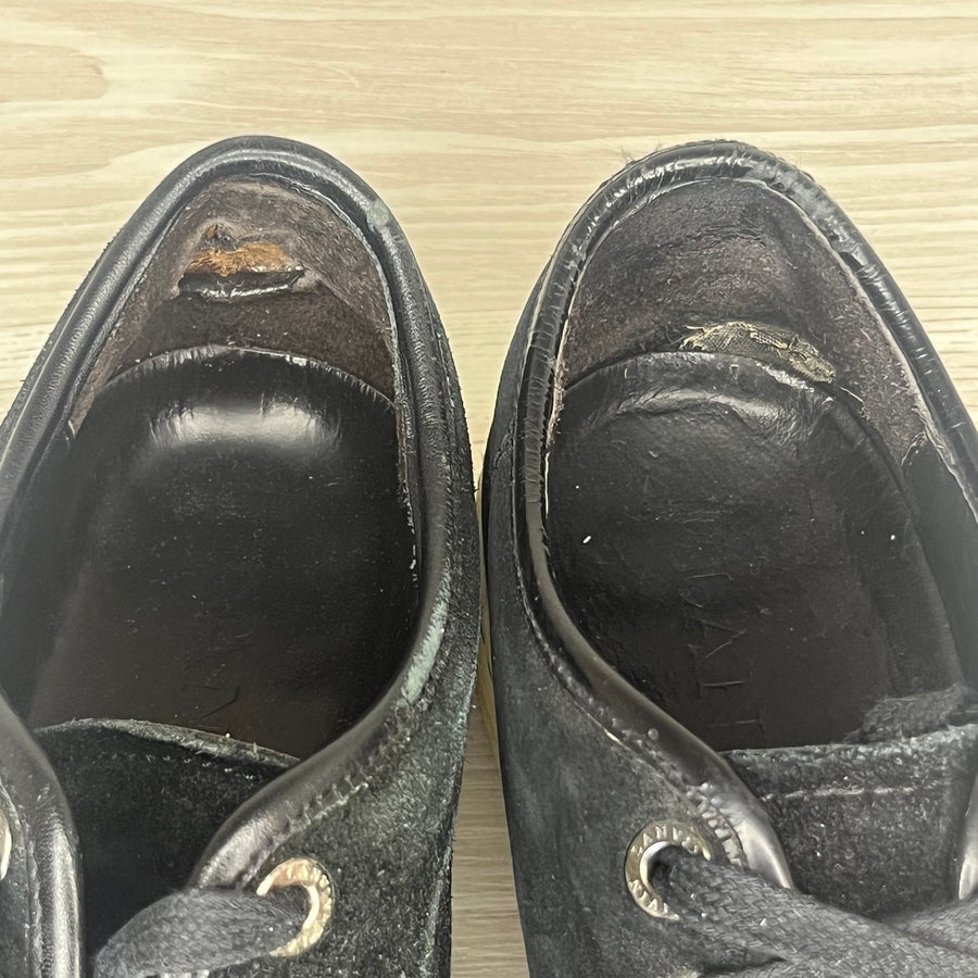 Lanvin Sneakers, Herre 'Sort' Ruskind Lak Toe (39) 😦