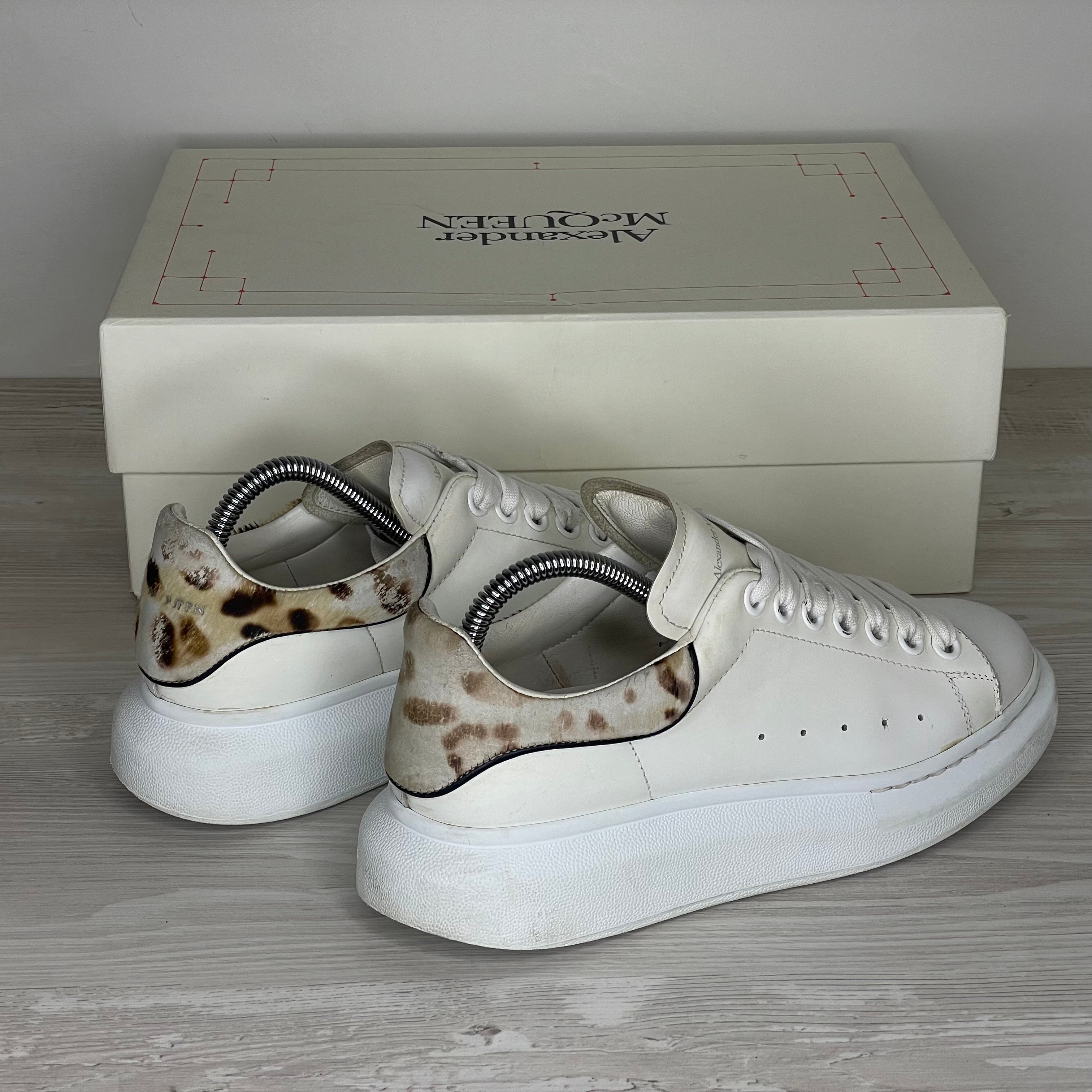 Alexander McQueen Sneakers, 'Hvid Læder' Oversized (38.5) 🚦