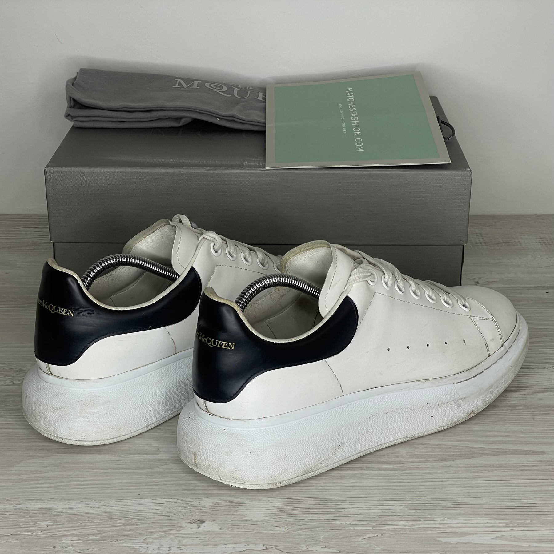 Alexander McQueen Sneakers, 'Hvid Læder' Oversized (44) 🐻