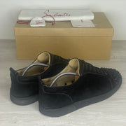 Christian Louboutin Sneakers, Herre 'Sort' Ruskind Junior Spikes (45.5) ⭐️
