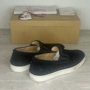 Christian Louboutin Sneakers, Herre 'Sort' Ruskind Pik Boat (41) ⭐️