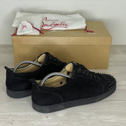 Christian Louboutin Sneakers, 'Sort Ruskind' Junior Spikes (42.5) 🍙