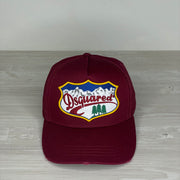 Dsquared2 Cap, Unisex 'Bordeaux Rød' Mountain (Onesize) ⛑️