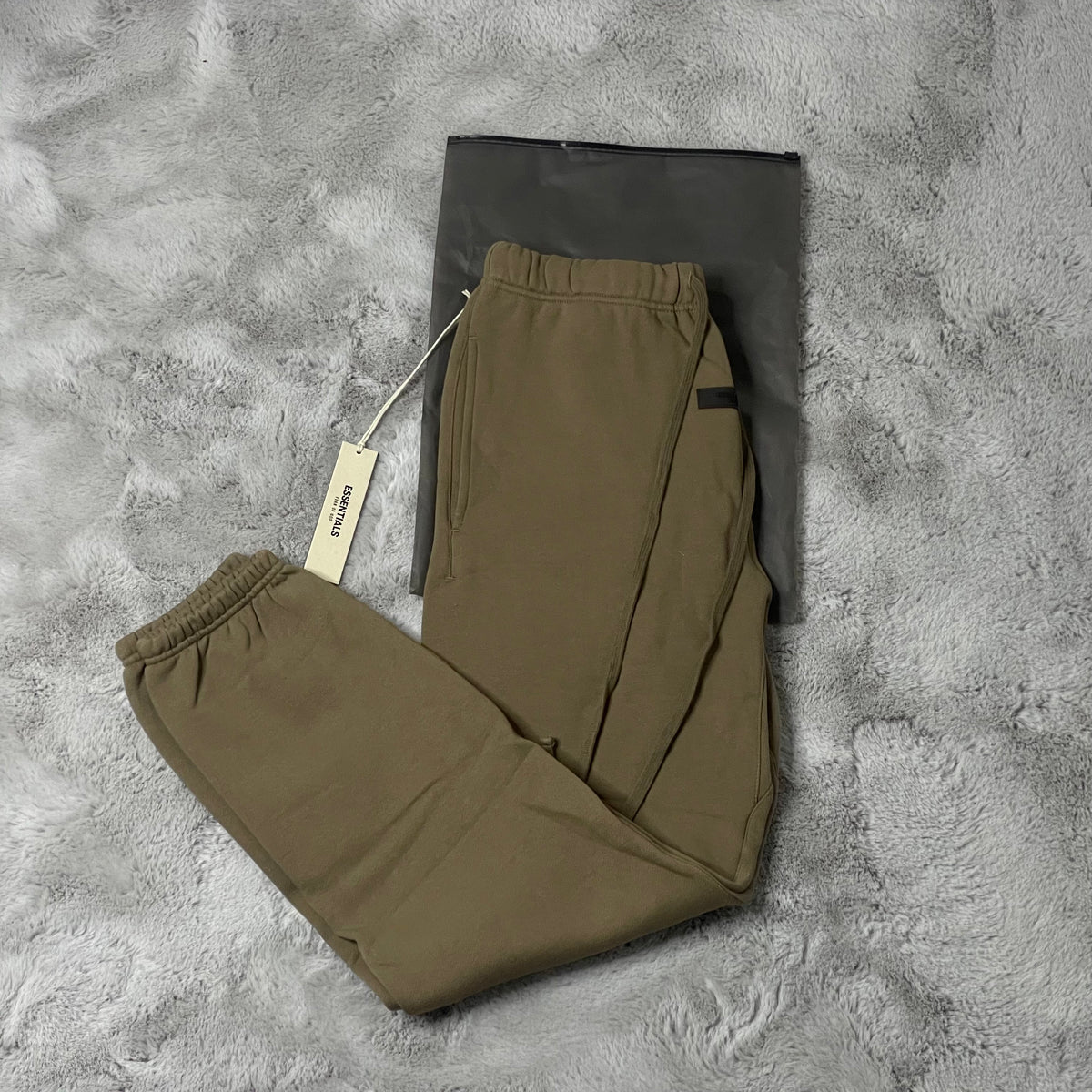 Fear of God Essentials Bukser, Herre Sweatpants Drawstring Lounge Pants 'Wood / Brun' (Small) ⌚️