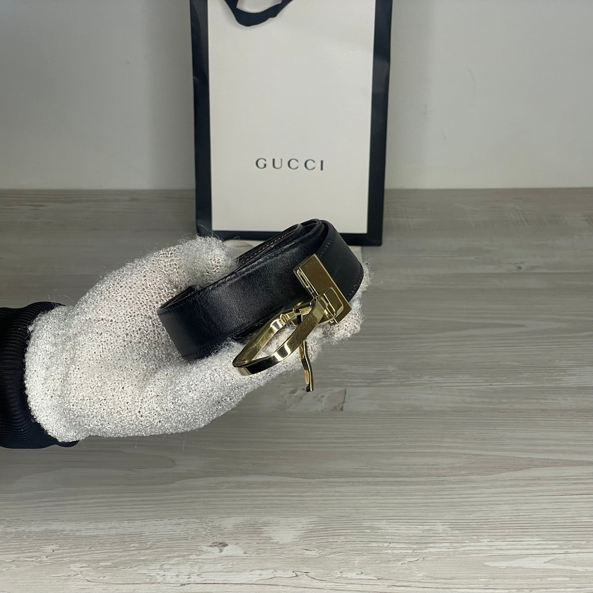 Gucci Bælte, 'Sort / Brun' Reversible (80 / 30) 🤎