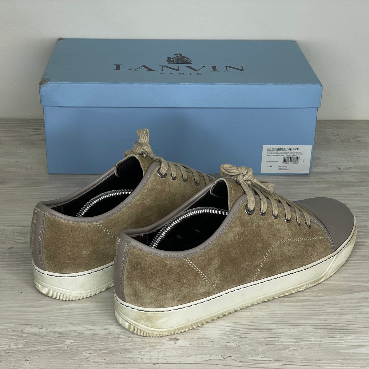 Lanvin Sneakers, Herre 'Beige' Mat Toe (45) 🏀