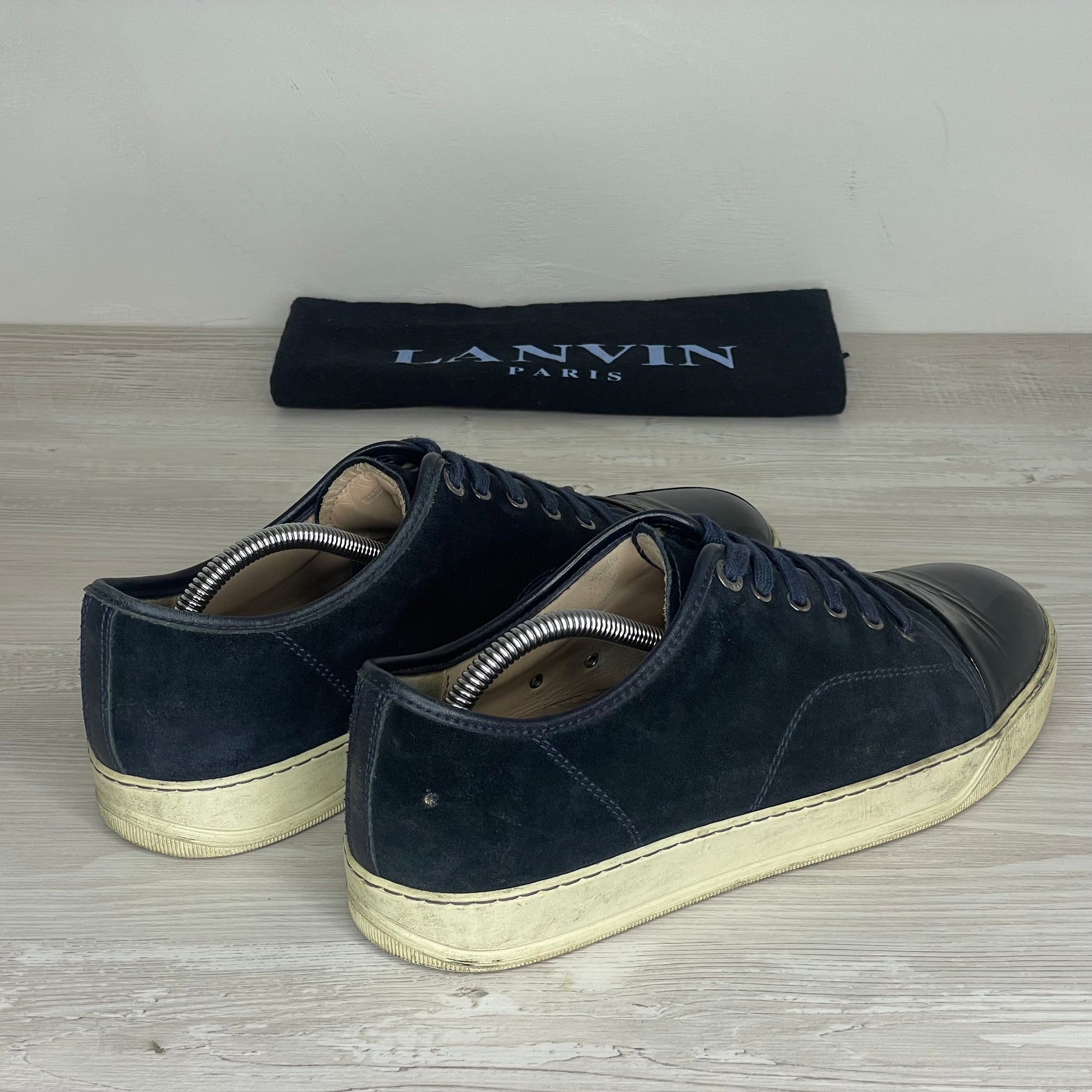 Lanvin Sneakers, Herre 'Mørkeblå' Lak Toe (43) ⛑️
