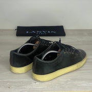 Lanvin Sneakers, Herre 'Sort Ruskind' Lak Toe (42) ⭐️