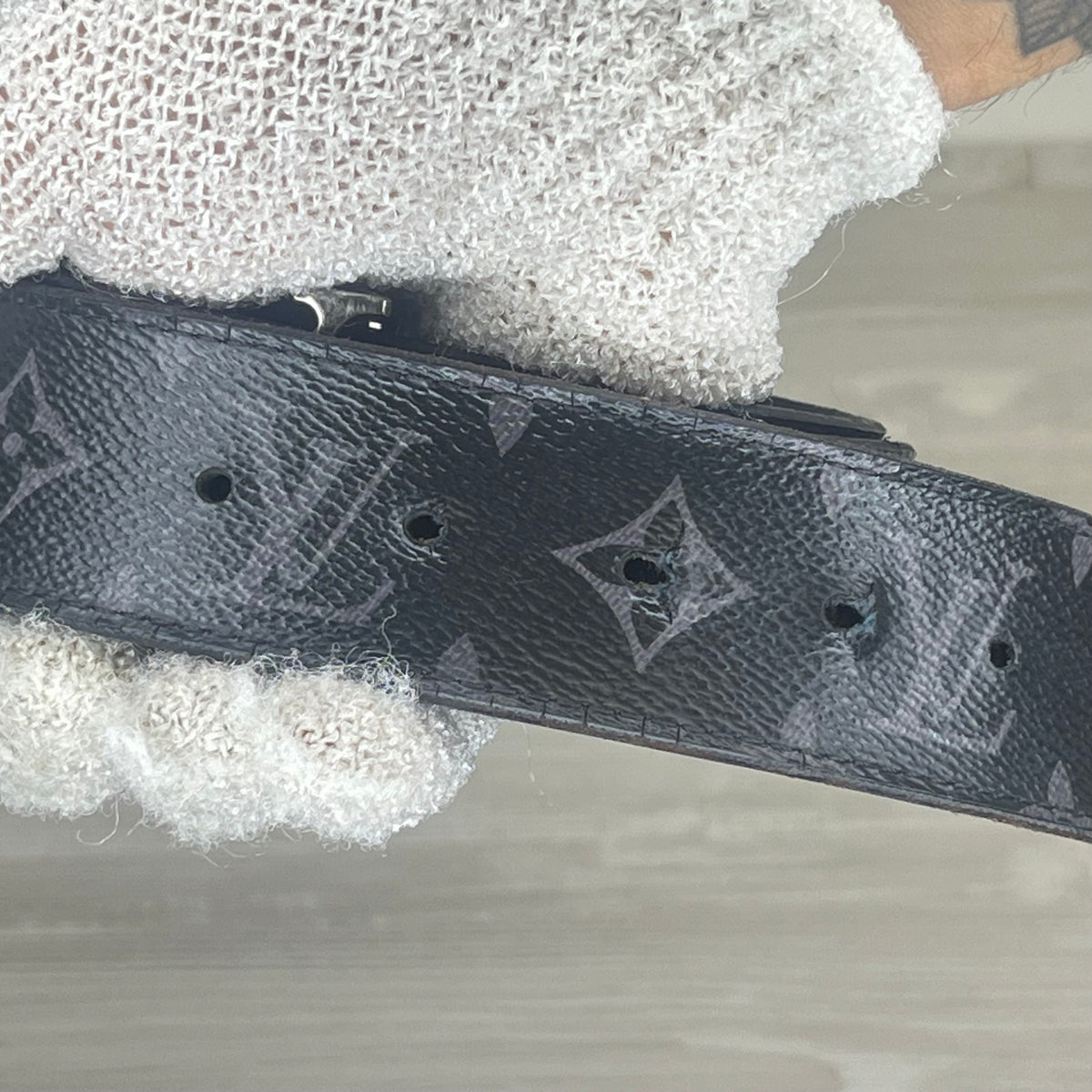 Louis Vuitton Bælte, Herre Læder 'Sort' (85)