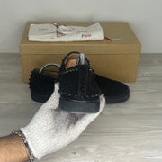 Christian Louboutin Sneakers, Herre 'Sort' Pik Boat Ruskind (41.5) 🤠