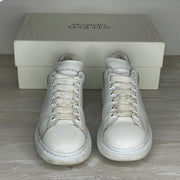 Alexander McQueen Sneakers, Herre 'Hvid' Ruskind Blå Hæld Oversized (42.5) 🔵