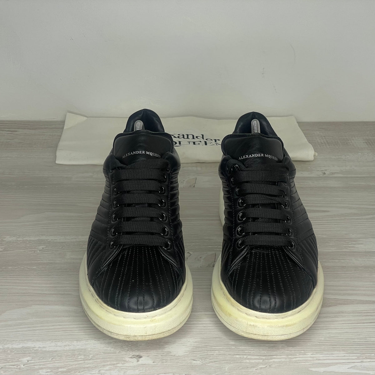 Alexander McQueen Sneakers, Herre 'Sort' Læder Oversized (42) 🎼