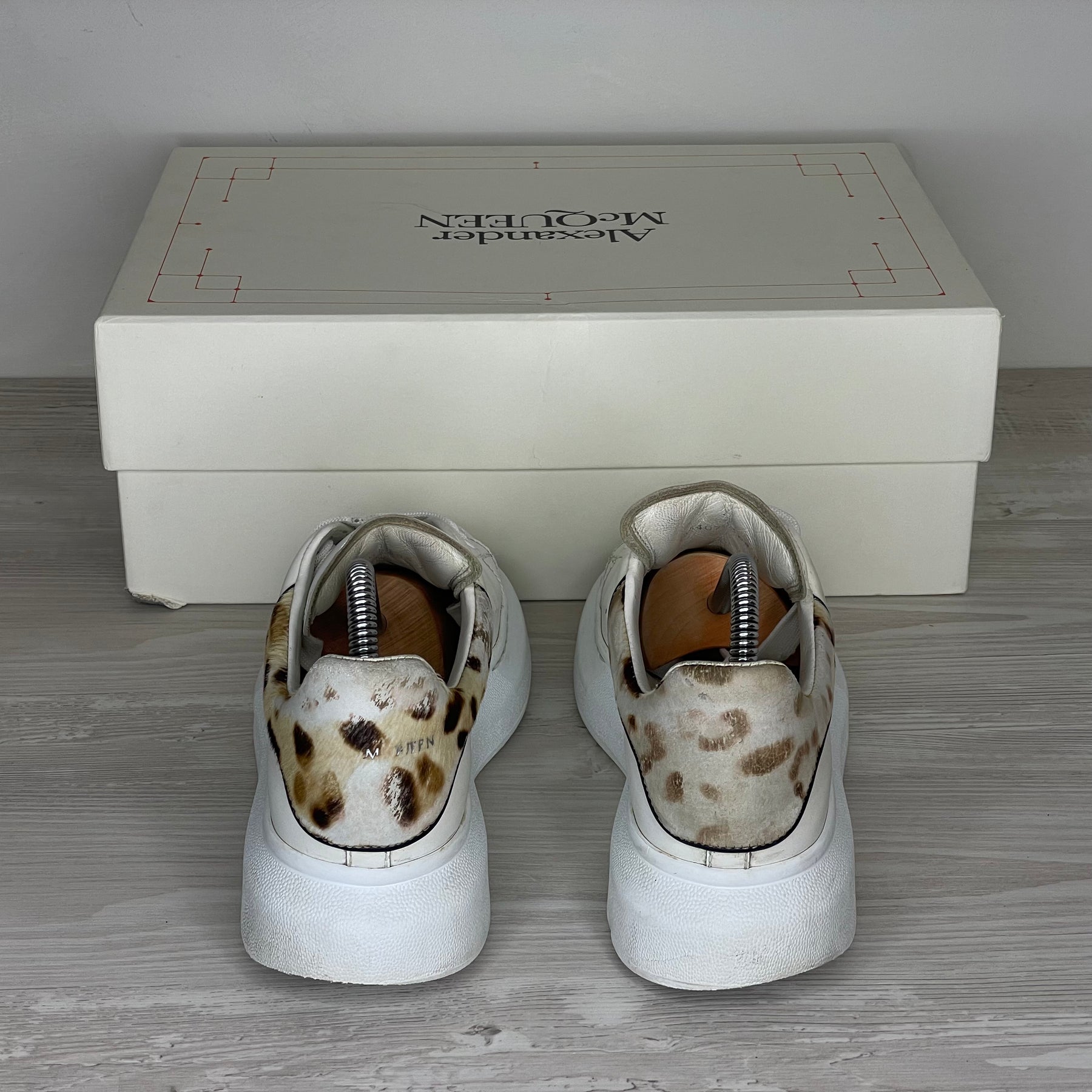 Alexander McQueen Sneakers, 'Hvid Læder' Oversized (38.5) 🚦