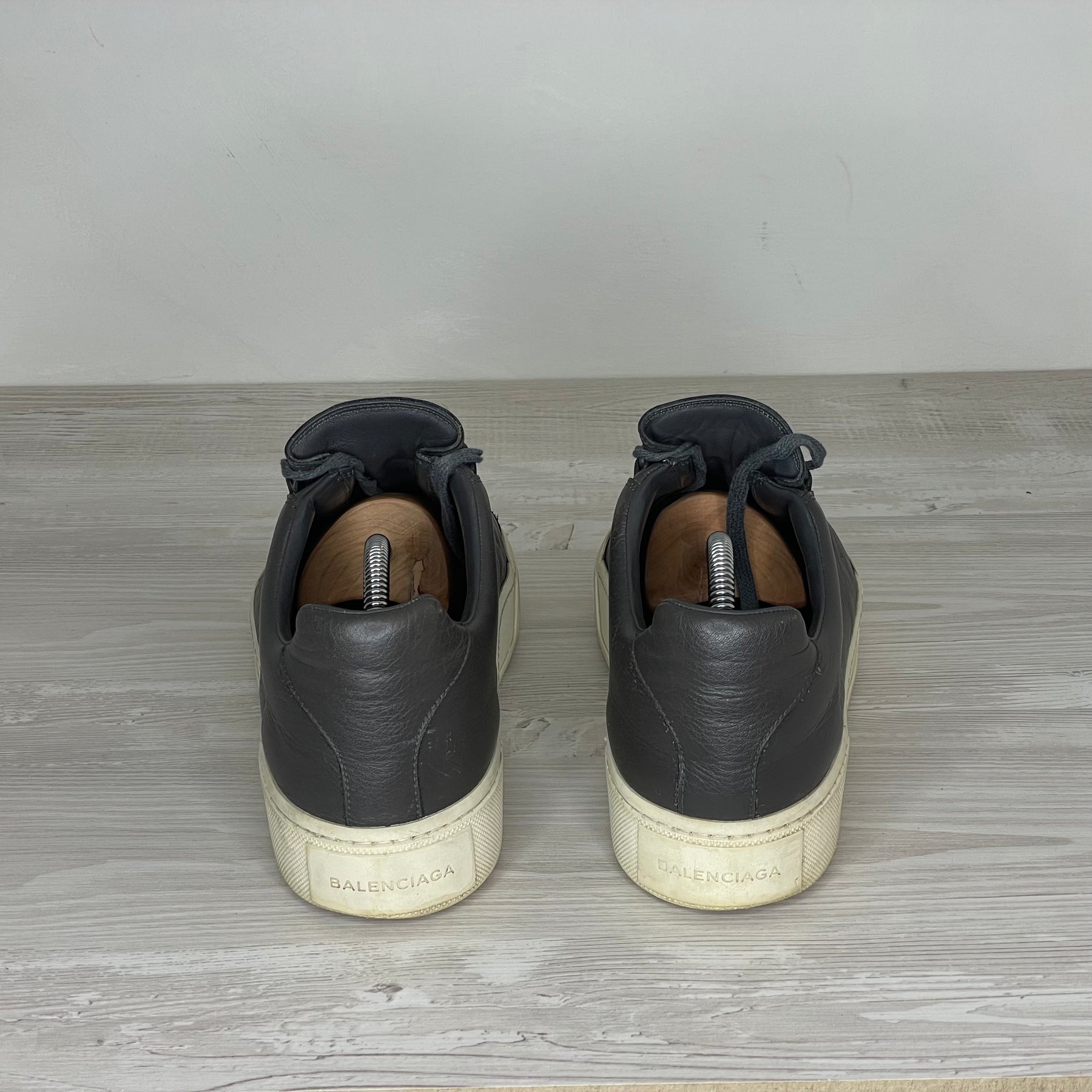 Balenciaga Sneakers, 'Grå Læder' Low Top (43) 🔘