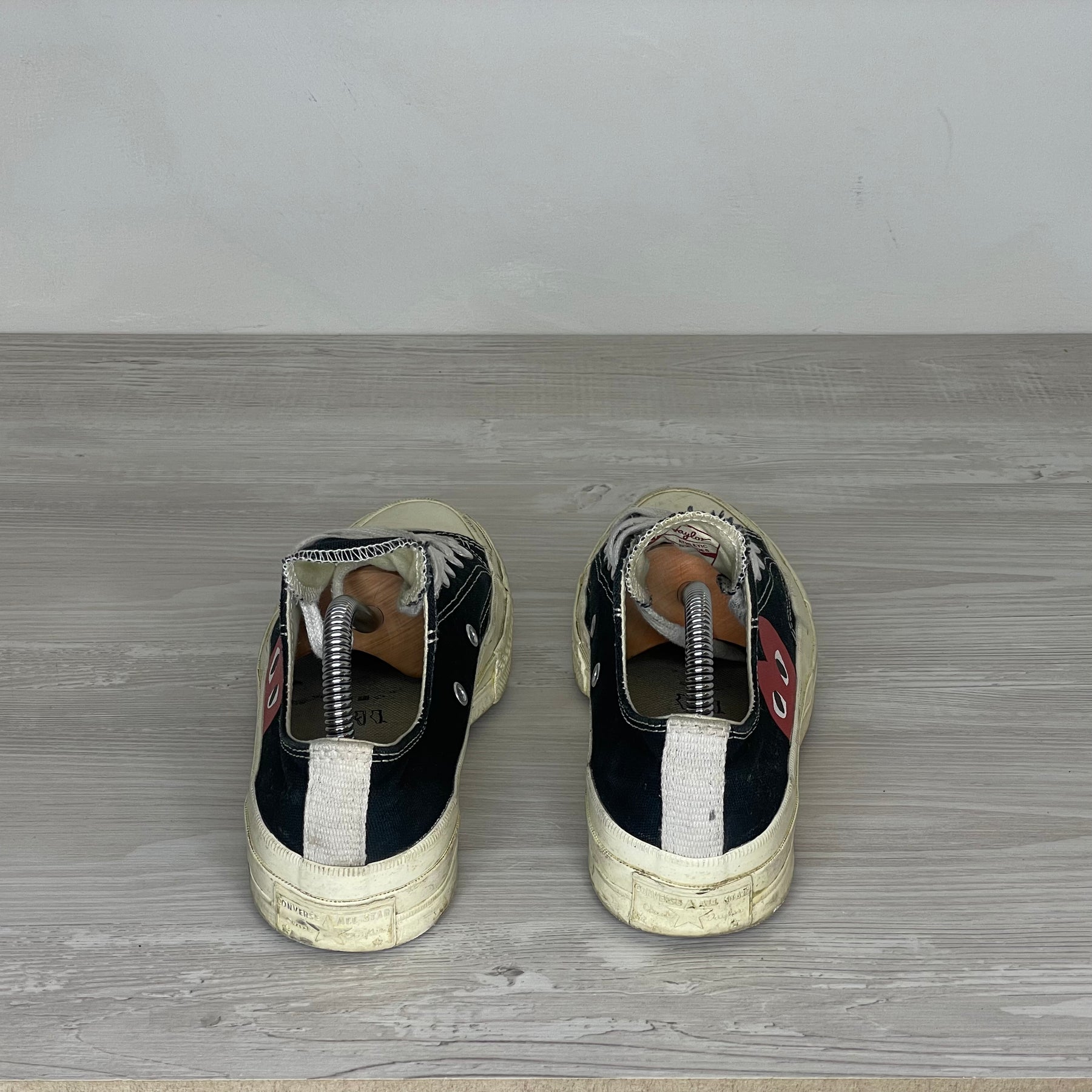 Comme Des Garçons Play X Converse Sneakers, 'Sort Stof' Chuck Taylor Low (37.5) 🧁