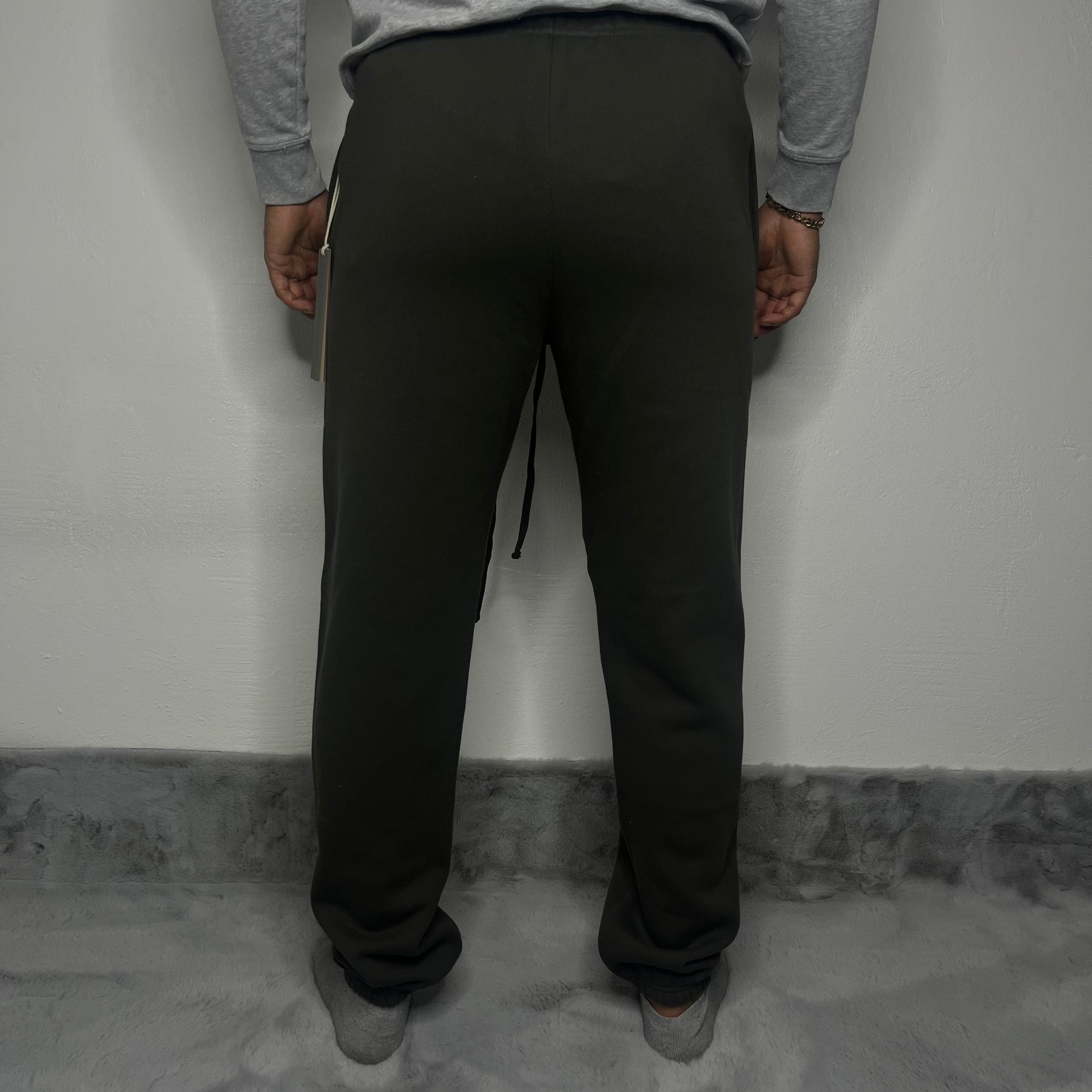 Fear of God Essentials Bukser, Herre Sweatpants Drawstring Lounge Pants 'Off Black' (Small) ⌚️