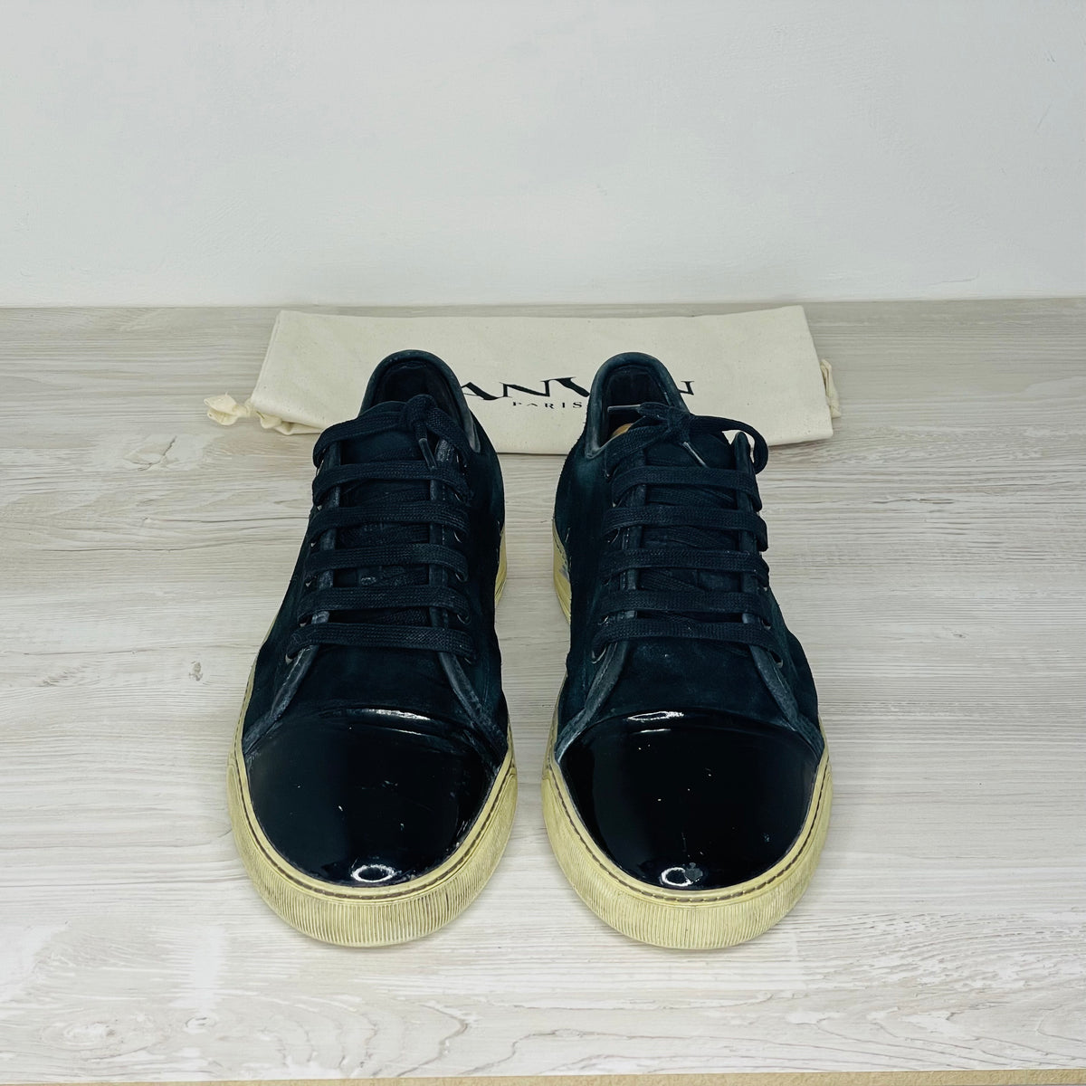 Lanvin Sneakers, 'Sort' Lak Toe (43) 🐻