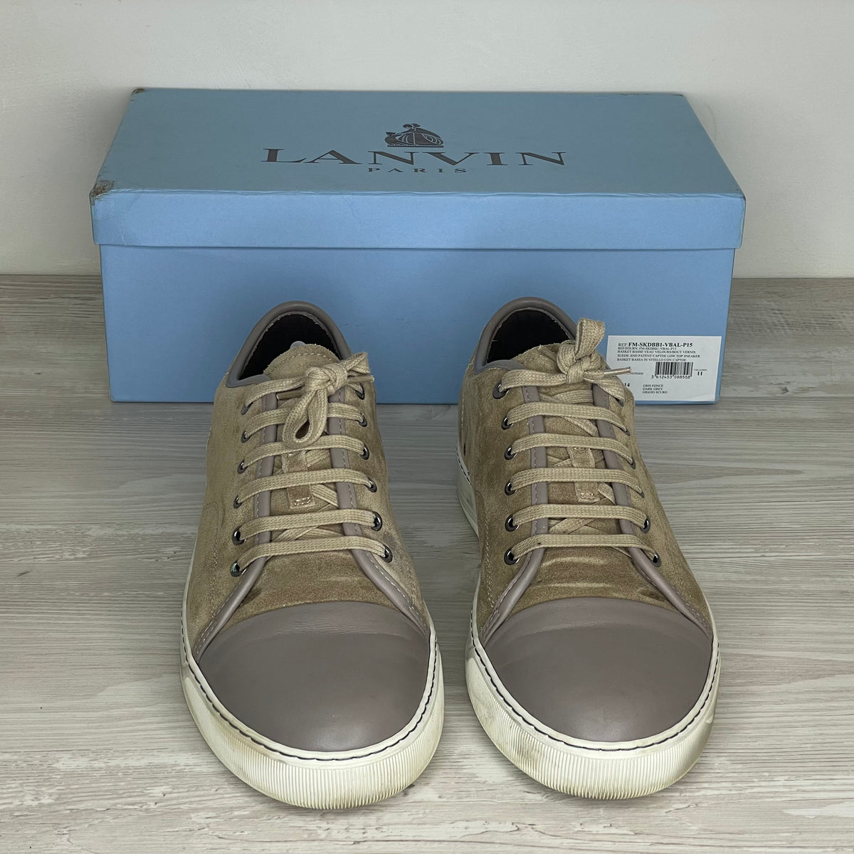 Lanvin Sneakers, Herre 'Beige' Mat Toe (45) 🏀