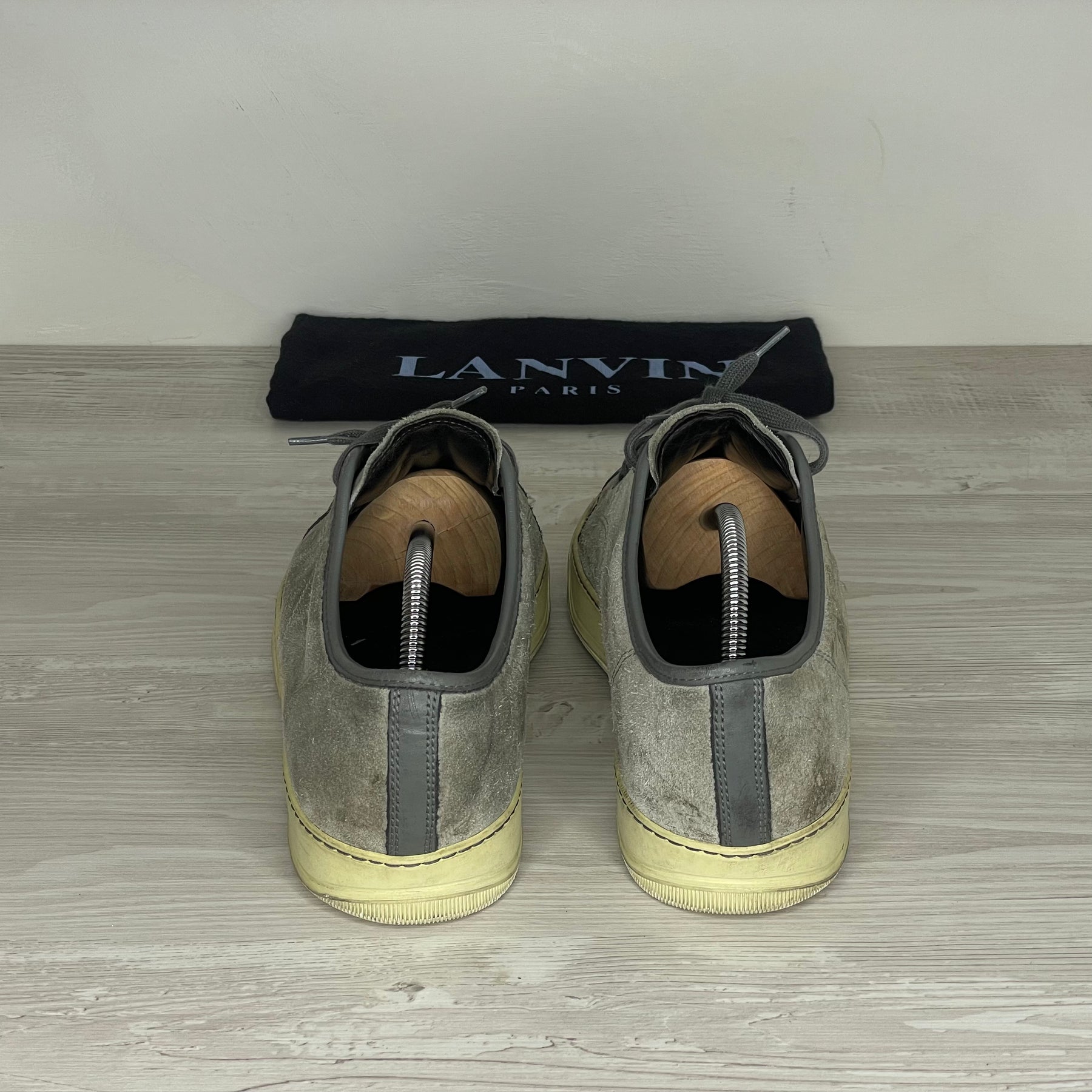 Lanvin Sneakers, Herre 'Grå' Ruskind Lak Toe (43) 🩶