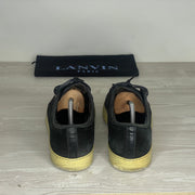 Lanvin Sneakers, Herre 'Sort Ruskind' Lak Toe (42) ⭐️