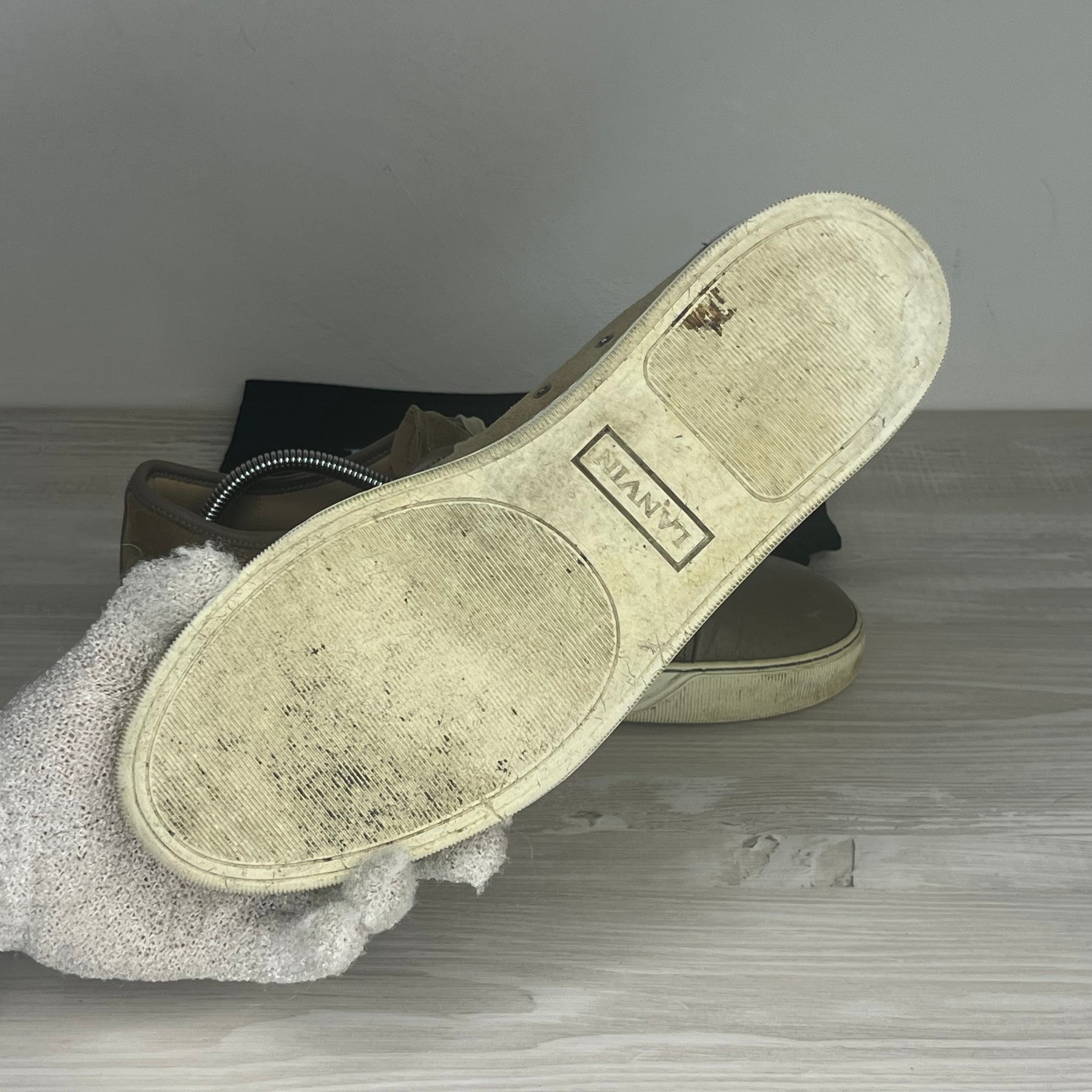 Lanvin Sneakers, Herre 'Beige Suede' Mat Toe (42) 🍂