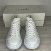 Alexander McQueen Sneakers, Herre 'Hvid' Grå Ruskind Hæl Oversized (44.5) ✉️