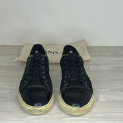 Lanvin Sneakers, Herre 'Navy Suede' Lak Toe (43) 😦