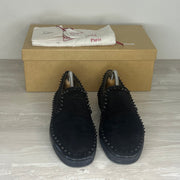 Christian Louboutin Sneakers, Herre 'Sort' Pik Boat Ruskind (41.5) 🤠