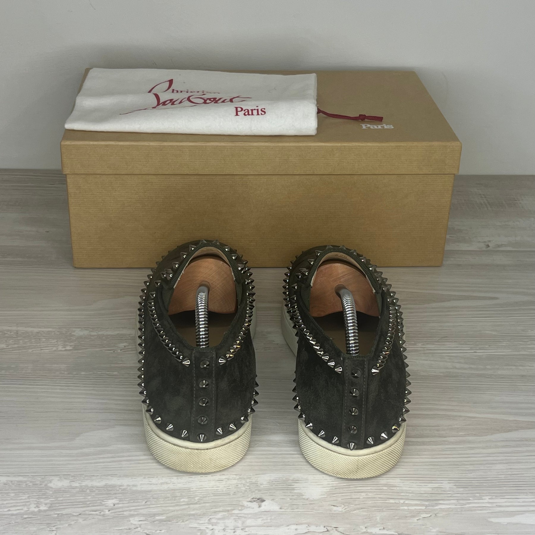 Christian Louboutin Sneakers, Herre Pik Boat 'Grøn' Bosco Metal (42.5) 😶‍🌫️