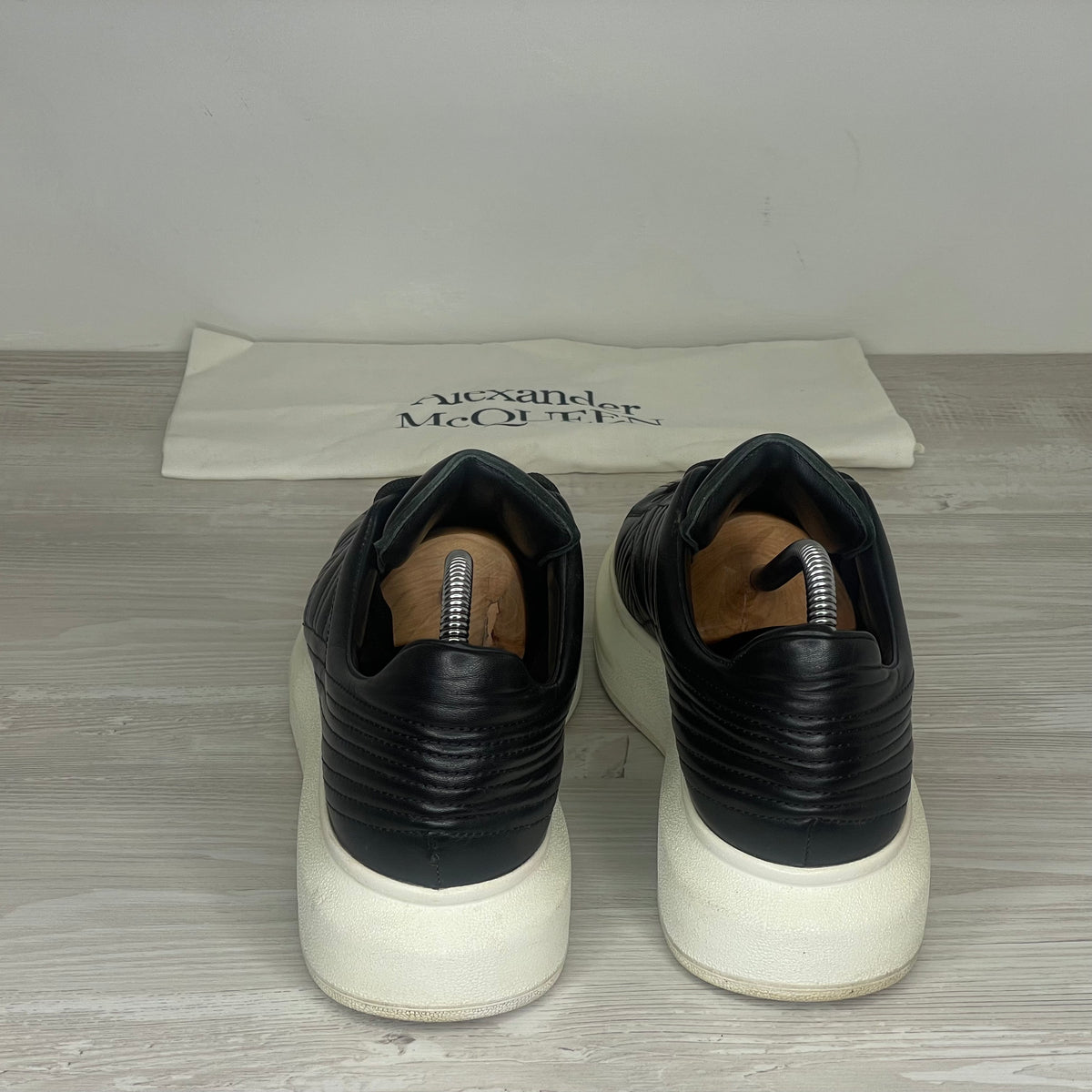Alexander McQueen Sneakers, Herre 'Sort' Læder Oversized (42) 🎼