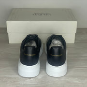 Alexander McQueen Sneakers, Herre 'Sort' Læder Oversized (43.5) 💂🏽‍♂️