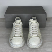 Alexander McQueen Sneakers, 'Hvid Læder' Flower Oversized (42) 🍌