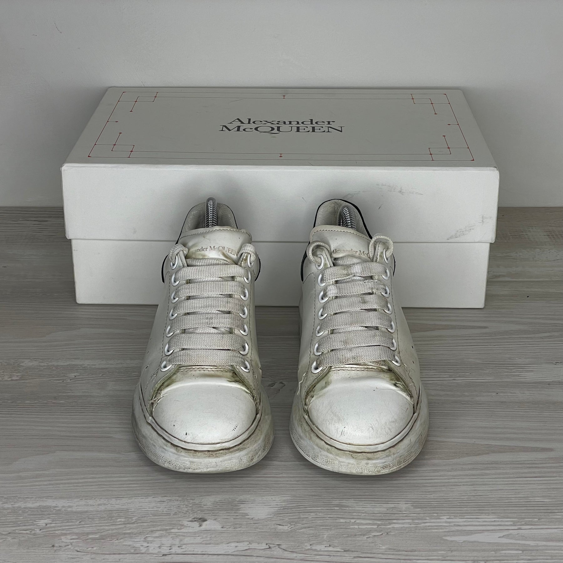 Alexander McQueen Sneakers, 'Hvid Læder' Oversized (37) 🤍