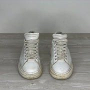 Alexander McQueen Sneakers, 'Hvid Læder' Pink Ruskind Hæl Oversized (39.5) 💝