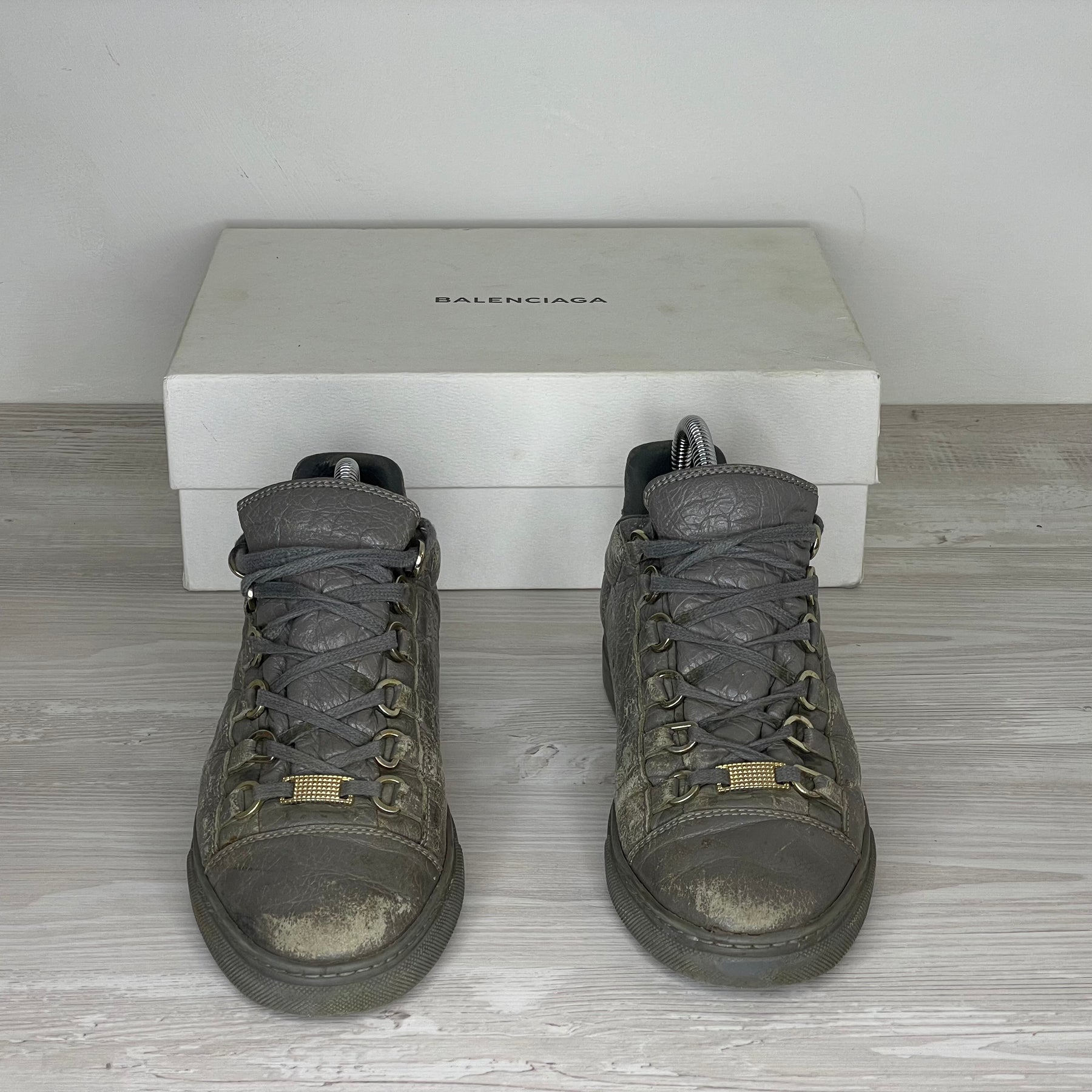 Balenciaga Sneakers, 'Grå Læder' Arena (39) 🐺