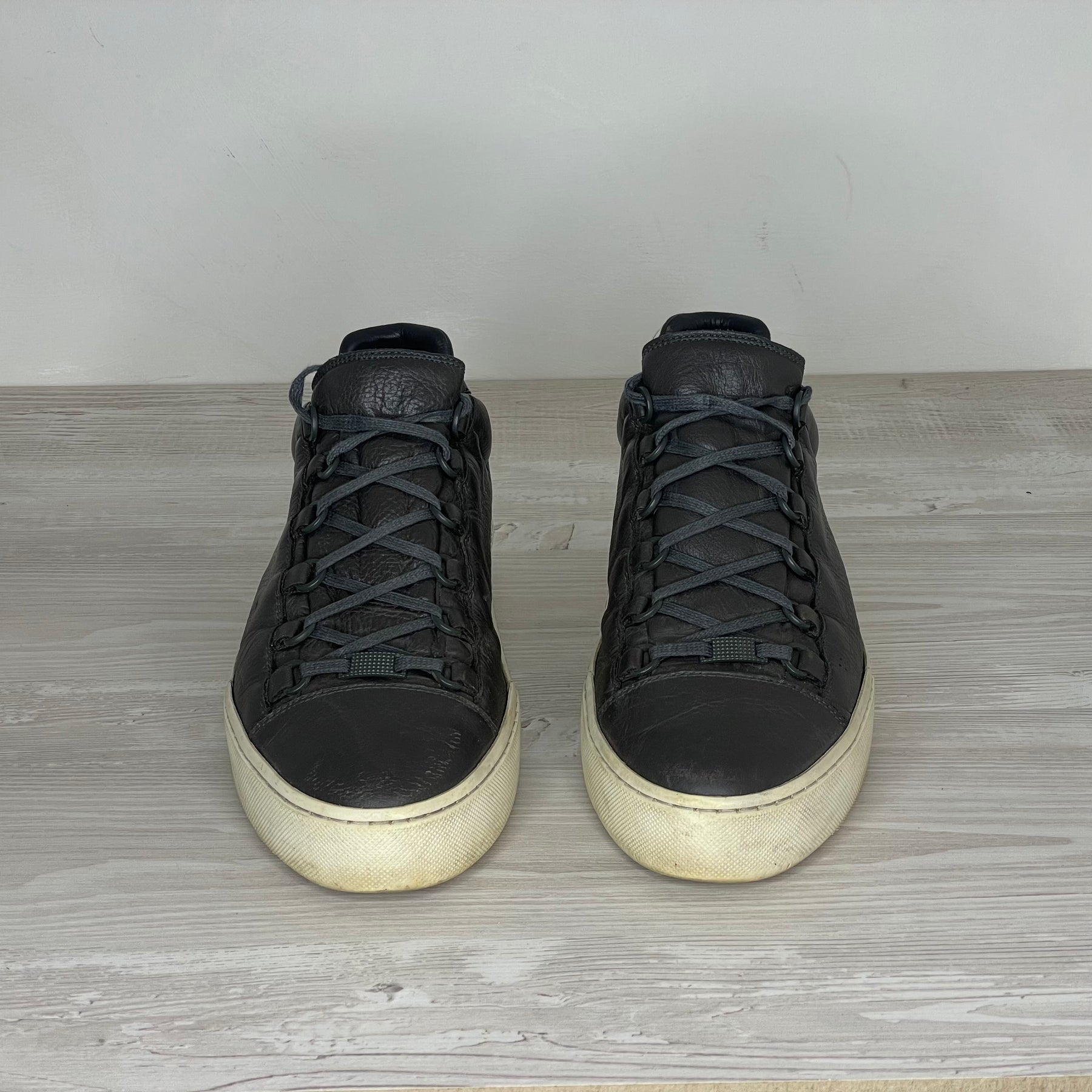 Balenciaga Sneakers, 'Grå Læder' Low Top (43) 🔘