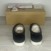 Christian Louboutin Sneakers, Herre 'Sort' Ruskind Pik Boat (41) ⭐️