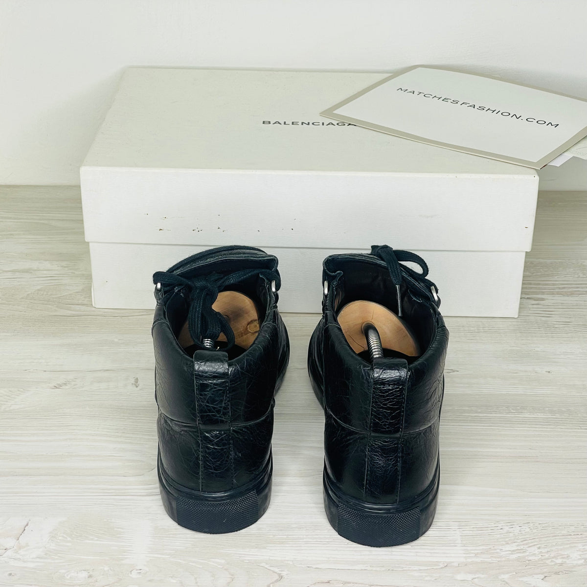 Balenciaga Sneakers, 'Sort' High Læder Arena (39)