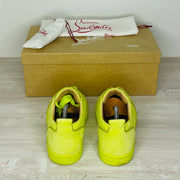 Christian Louboutin Sneakers, 'Neon Grøn / Sulfure' Rantulow Orlato Flat Suede (41)