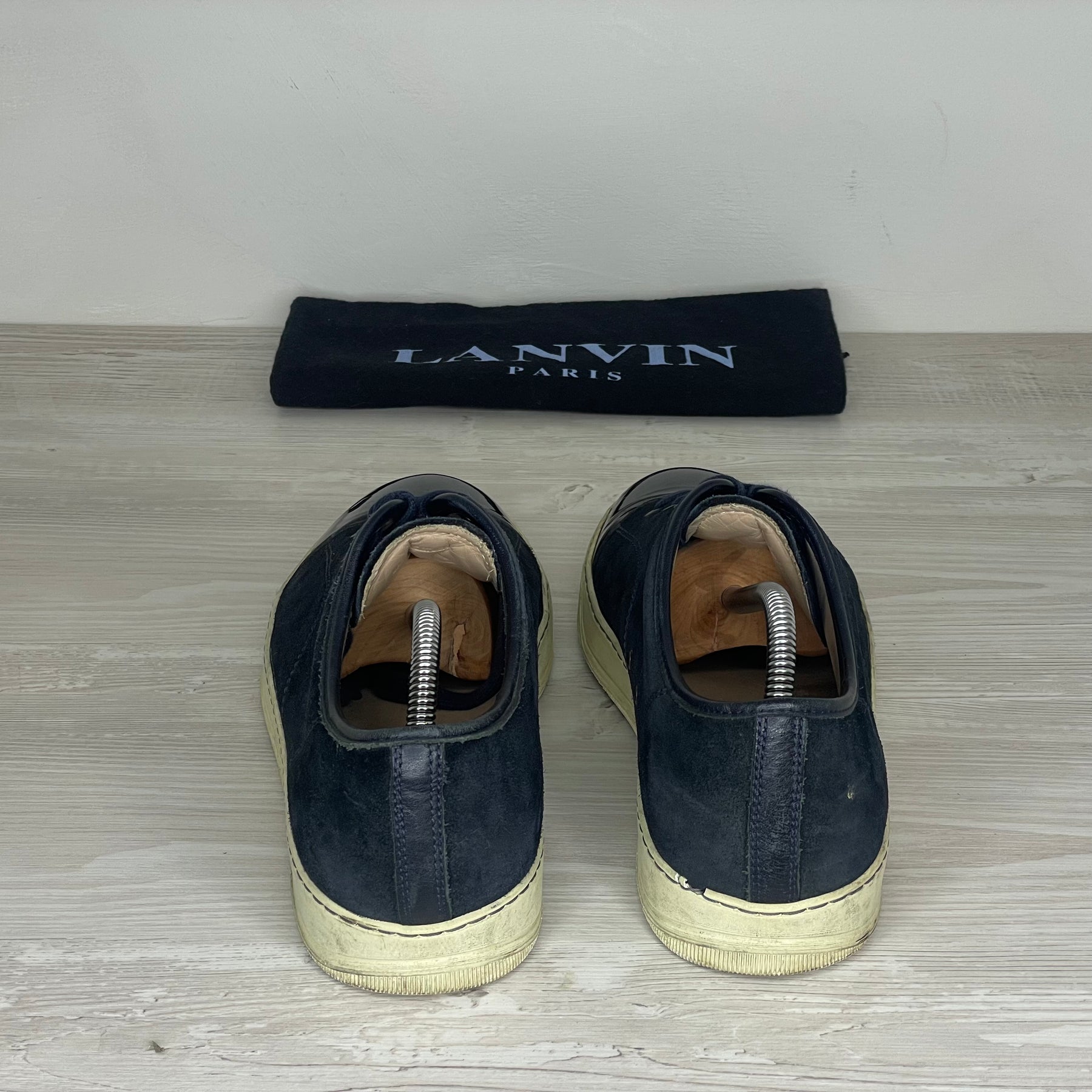 Lanvin Sneakers, Herre 'Mørkeblå' Lak Toe (43) ⛑️