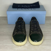 Lanvin Sneakers, Herre 'Mørkegrøn' Ruskind Lak Toe (44) 🌲