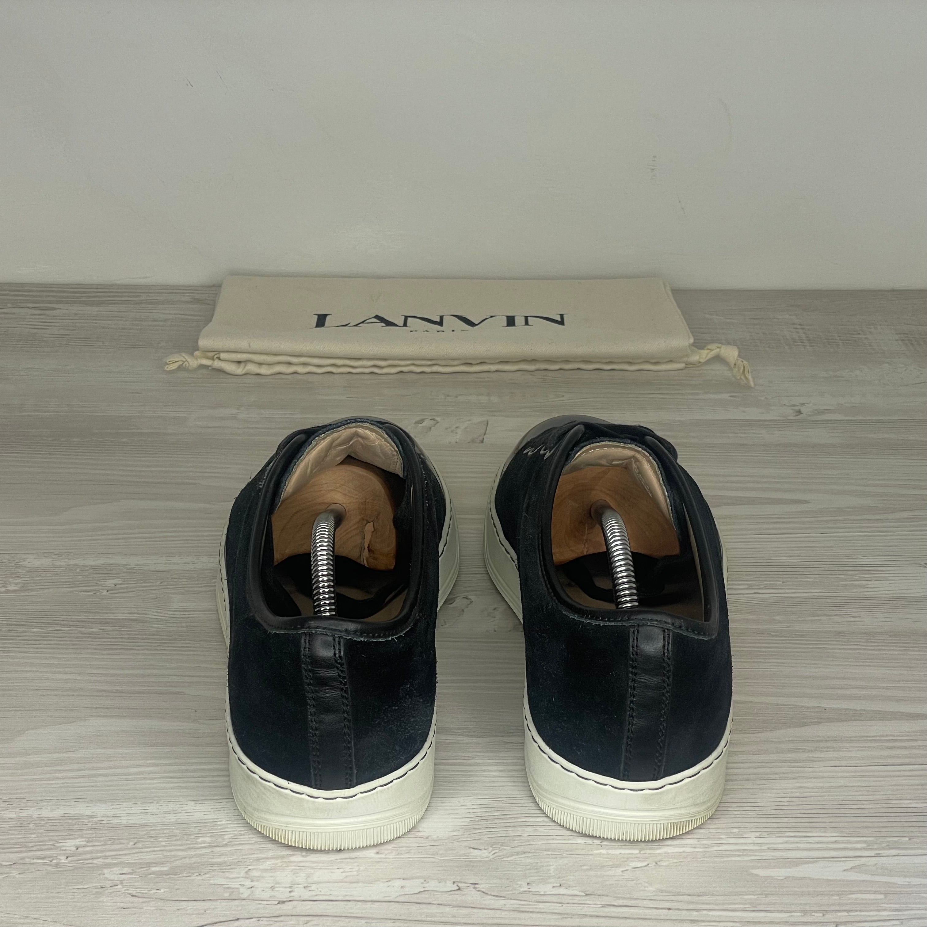 Lanvin Sneakers, Herre 'Sort' Ruskind Lak Toe (43) ⛳️