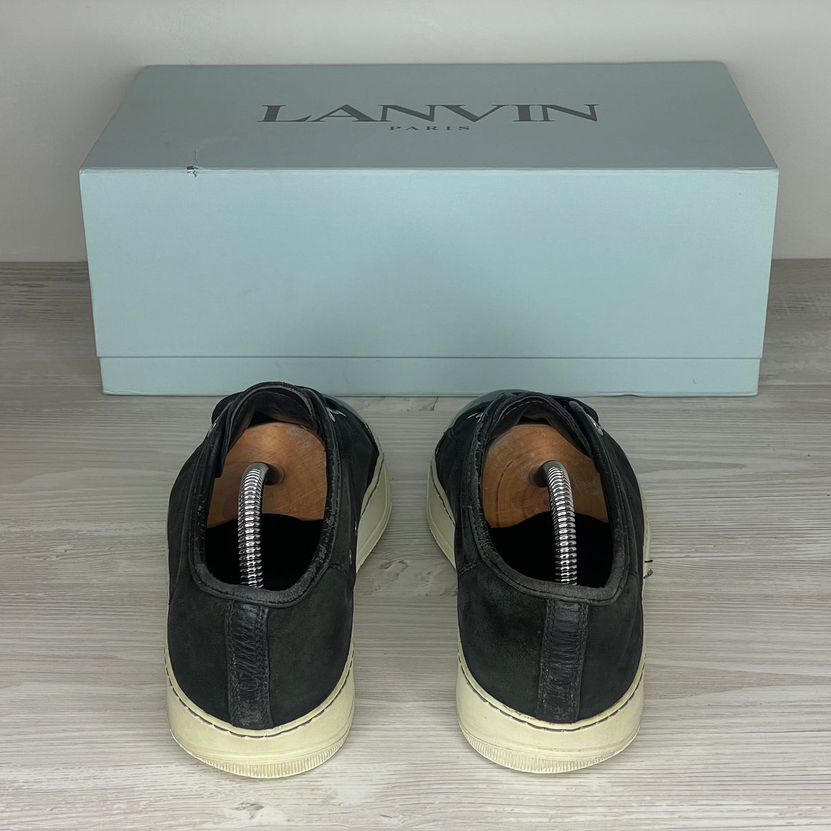 Lanvin Sneakers, Herre 'Sort' Ruskind Lak Toe (40) 🧽