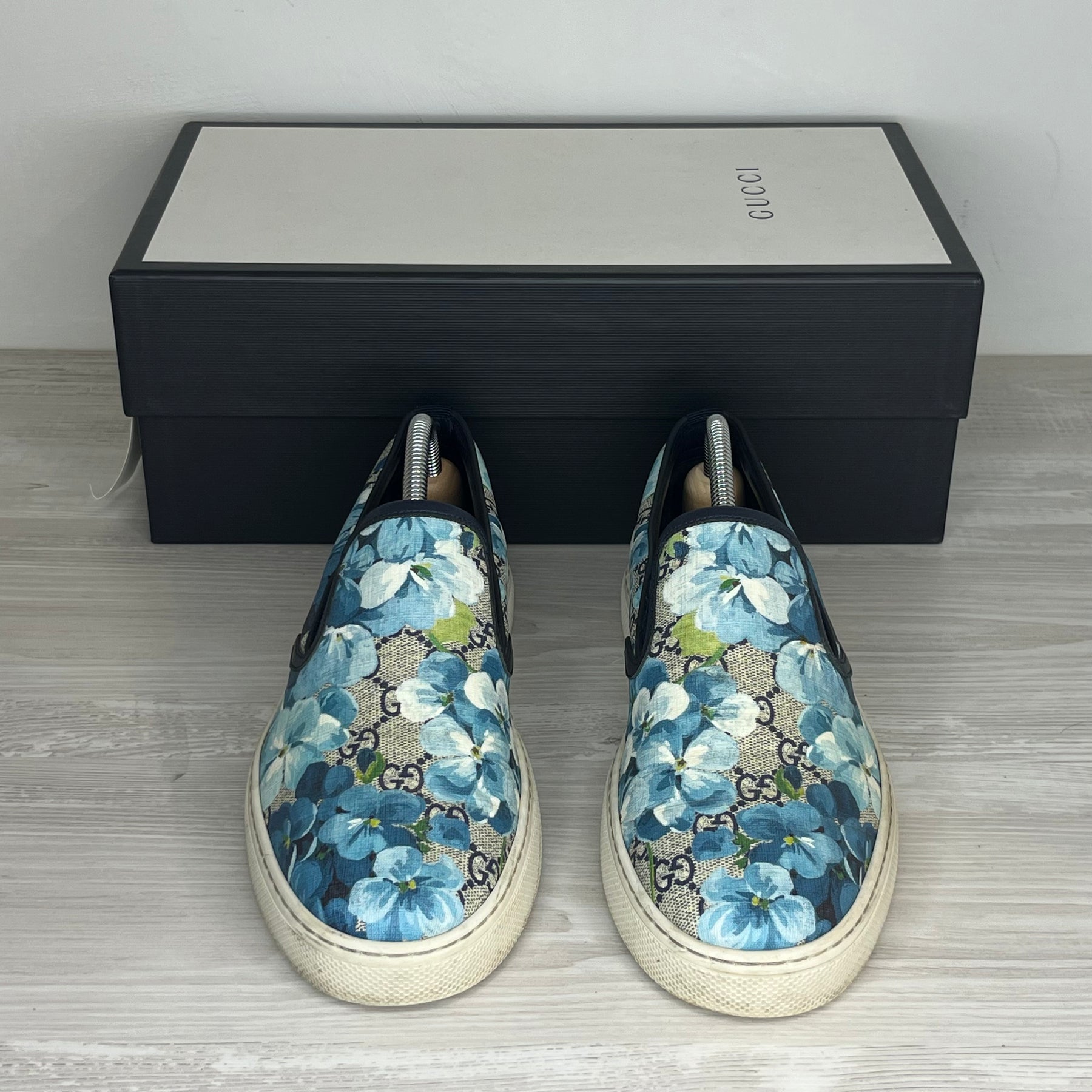 Gucci Sneakers, Herre 'Blå' Bloom Slip-ons Canvas (42.5) 🔵