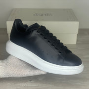 Alexander McQueen Sneakers, Herre 'Sort' Læder Oversized (43.5) 💂🏽‍♂️