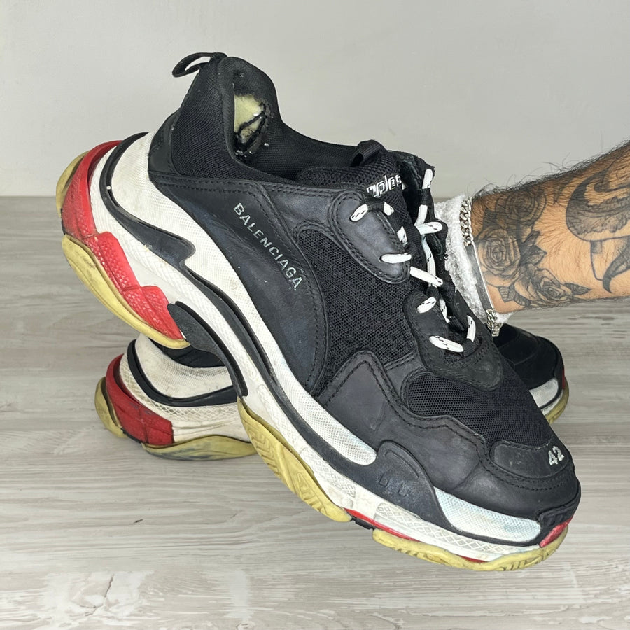 Balenciaga Sneakers, Herre 'Black' Tripple S (42)
