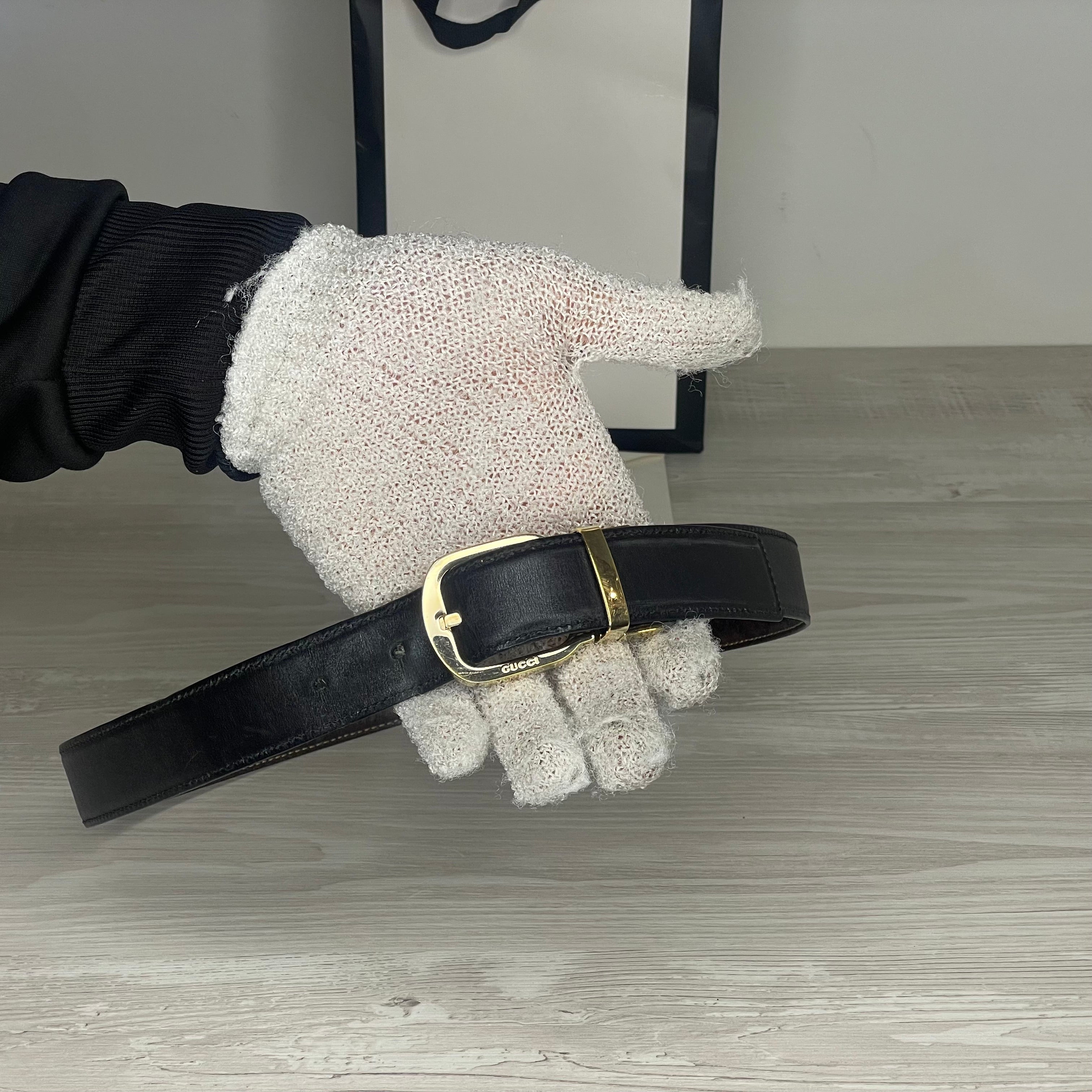 Gucci Bælte, 'Sort / Brun' Reversible (80 / 30) 🤎