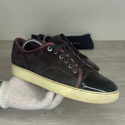 Lanvin Sneakers, Herre 'Bordeaux Ruskind' Lak Toe (42) 🥀
